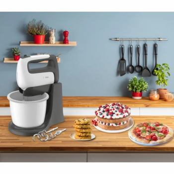 TEFAL mikseris Prep'Mix+, 500W, balts/pelēks (HT464138)