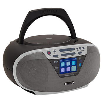 AIWA boombox sistēma ar bluetooth un TFT-LCD displeju, pelēks (BBTU-500DAB/SL)