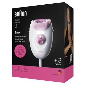 BRAUN Silk 3 epilators ar piederumiem (SE3-033)