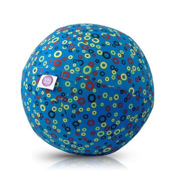 Bubabloon lateksa balons ar auduma pārvalku, Circles Blue (040345)