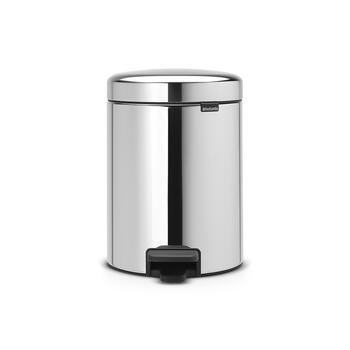 BRABANTIA atkritumu tvertne ar pedāli NewIcon, 5 l, Brilliant Steel (112621)