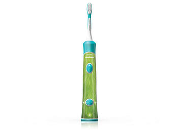 Sonicare zobu birste bērniem 3+ ar bluetooth un 8 maināmiem dizainiem, zils (HX6322/04)