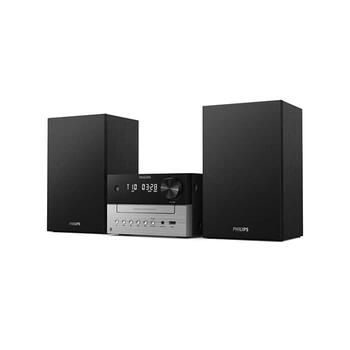 PHILIPS mūzikas sistēma ar Bluetooth, CD, 20W, melns/sudraba (TAM3205M2/12)