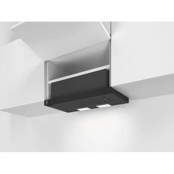 Electrolux tvaika nosūcējs, izvelkams, 60 cm, melns (LFP336K)