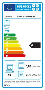 Electrolux cepeškrāsns, iebūv., 65l, tērauda ar pārklājumu pret pirkstu nospiedumiem (EOF3H50BX)