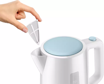 PHILIPS tējkanna 1.7 l, balts/zils (HD9318/70)