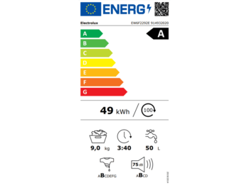 Electrolux veļas mazg.mašīna (front.ielāde), 9 kg (EW6F2292E)