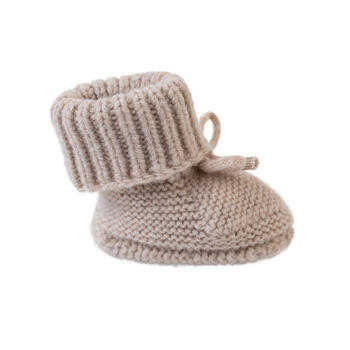 Lodger Slipper Folklore Merino vilnas čībiņas, Beige, 0-6m (SLM 630_0-6)