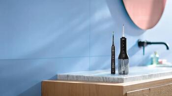 Philips Sonicare Cordless Power Flosser DiamondClean 9000 mutes dobuma irrigators, melns (HX3886/43)
