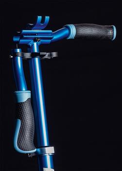 Six Degrees Scooter skrejritenis 205 mm, zils (AU 509)