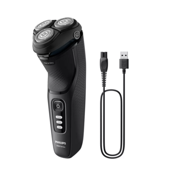Philips Shaver Series 3000, Wet& Dry skuveklis (lādējams), melns (S3244/12)