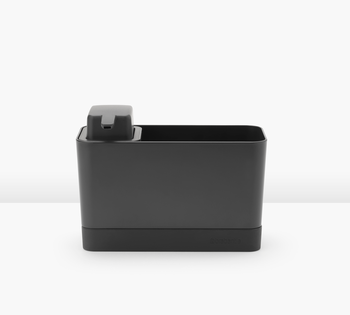 BRABANTIA virtuves piederumu organizators + ziepju dozators, Dark Grey (302602)