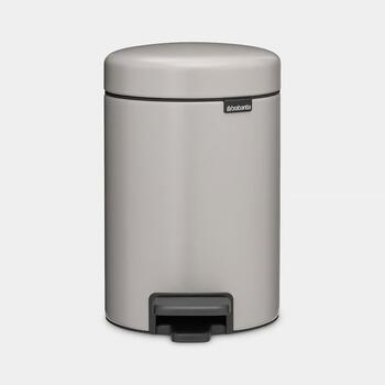 BRABANTIA atkritumu tvertne ar pedāli NewIcon, 3 l, Soft Grey (252181)