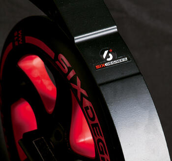 Six Degrees Scooter skrejritenis 230 mm un 215 mm, sarkans (AU 513)