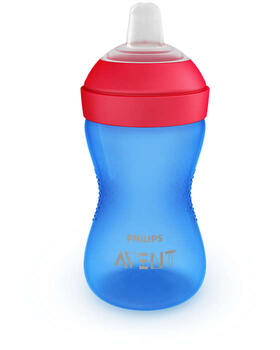 Philips Avent My Grippy mācību krūzīte ar mīkstu snīpi 300ml, 9M+, zila (SCF802/01)