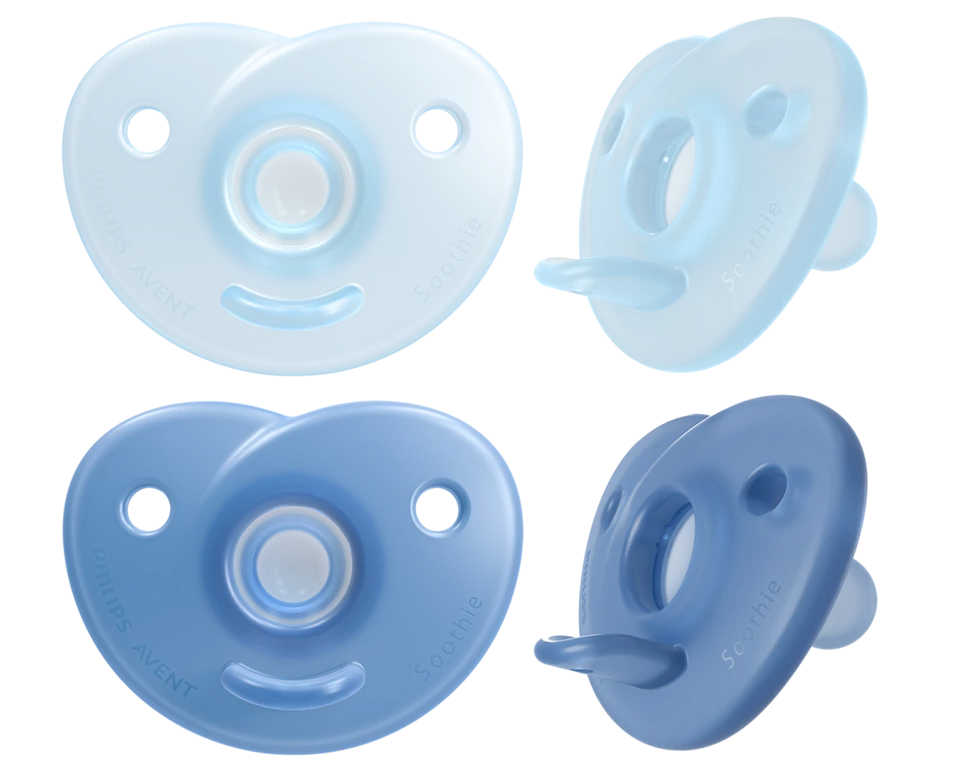 Philips Avent Soothie silikona māneklītis ar silikona vairogu, 0-6M, 2 gab. (SCF099/26)