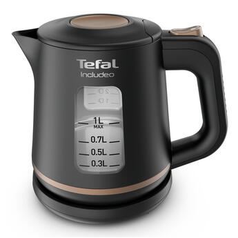 TEFAL tējkanna Includeo, 2400W, 1L, melna (KI533811)
