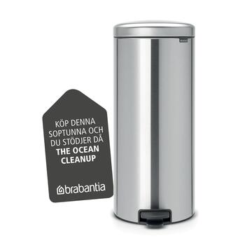 BRABANTIA atkritumu tvertne ar pedāli NewIcon, 30 l, Matt Steel (114380)