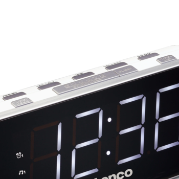 Lenco radio pulkstenis, ar lielu displeju, balts (CR-18 White)