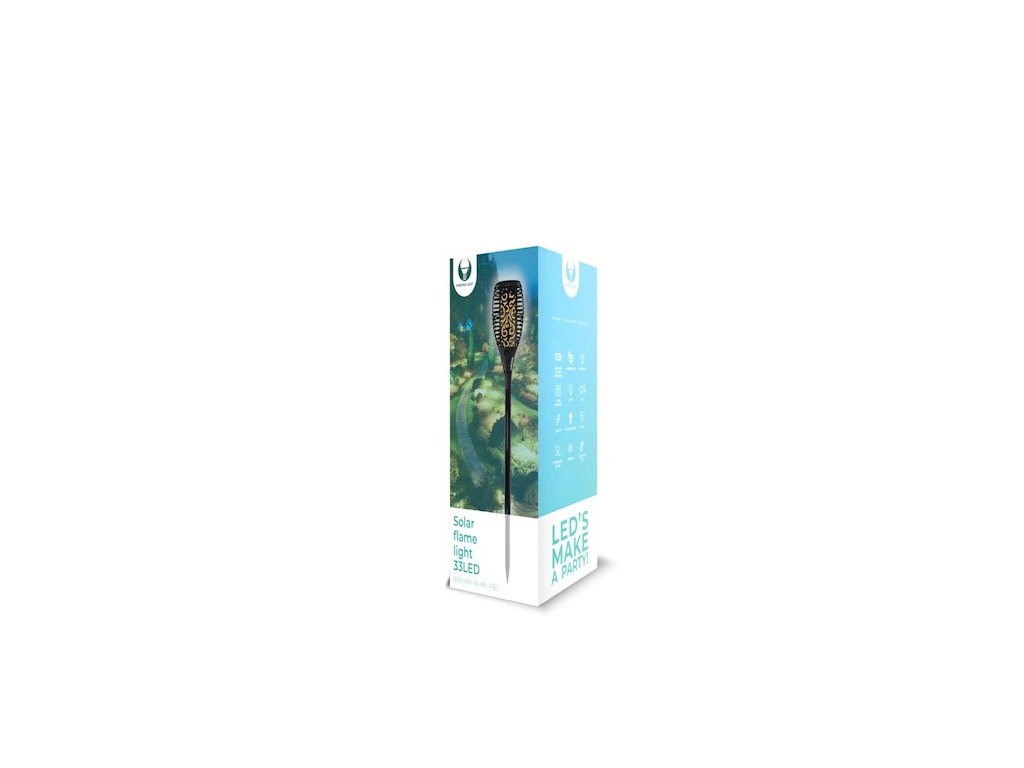 Forever Light lādējama lāpa ar saules bateriju 33 LED, 6,6W, 600mAh (RTV100011) (90112)