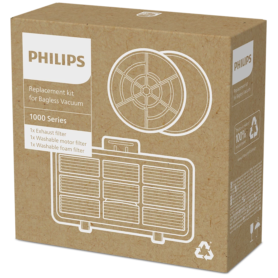 PHILIPS nomaiņas filtrs 1000. sērijas putekļsūcējiem bez maisa (XV1210/01)