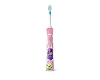 Sonicare zobu birste bērniem ar bluetooth un 8 maināmiem  dizainiem, rozā (HX6352/42)