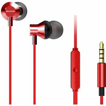 AIWA In-Ear stereo austiņas ar mikrofonu, sarkanas (ESTM-50RD)