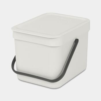 BRABANTIA aktritumu tvertne Sort & Go, 6L, Light Grey (213267)