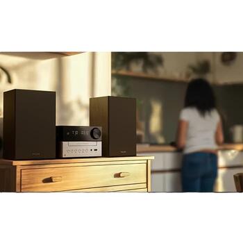 PHILIPS mūzikas sistēma ar Bluetooth, CD, 20W, melns/sudraba (TAM3205M2/12)