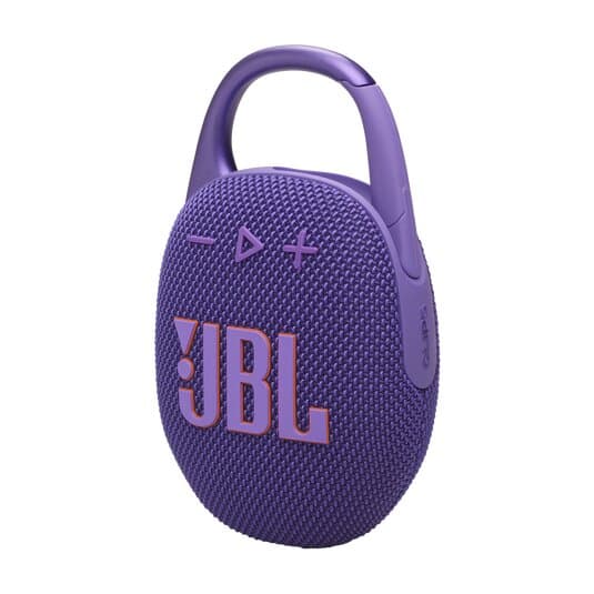 JBL ūdensizturīga portatīvā skanda ar karabīni, lillā (JBLCLIP5PUR)