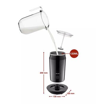PHILIPS piena putotājs Milk Twister, melns (CA6500/63)