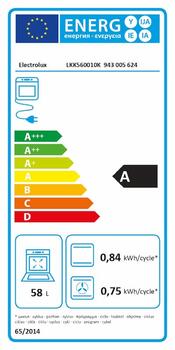 Electrolux 600.sērijas gāzes plīts ar elektrisko cepeškrāsni, melna, 50cm (LKK560010K)