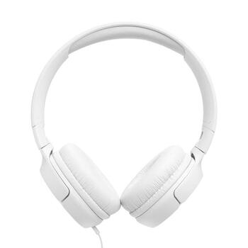 JBL Tune on-ear austiņas ar USB, baltas (JBLT520CWHT)