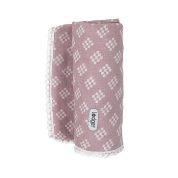 Lodger Swaddle Tribe Muslin kokvilnas autiņš, 120x120 cm, Rose (SWT 107)