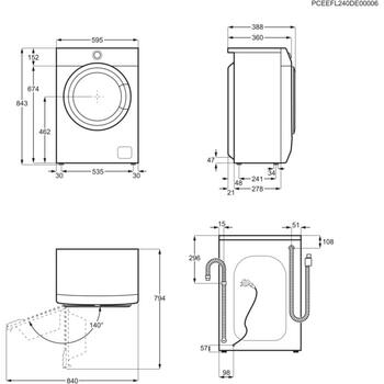 Electrolux PerfectCare 600 veļas mašīna, 4kg (EW6SM504W)