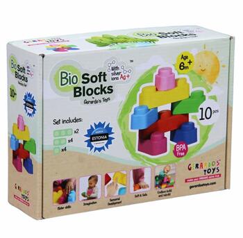 Gerardo's Toys mīksto klucīšu komplekts, 10 gab. (GT3108)