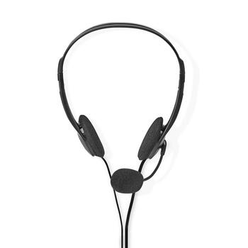 Nedis On-ear austiņas ar mikrofonu, melnas (CHST100BK)