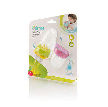 Kidsme Food Pouch adapteris mazuļa ēdināšanai no biezenīšu stāvpakām 2 gab,Lime&Lavender (160490 LILA)