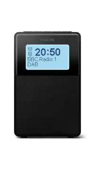 PHILIPS radio pulkstenis, melns (TAR5100/10)