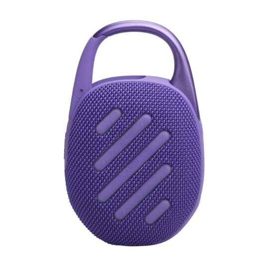 JBL ūdensizturīga portatīvā skanda ar karabīni, lillā (JBLCLIP5PUR)