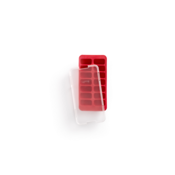 LEKUE ledus kubiņu veidne taisnstūra ar vāciņu, red (882388)