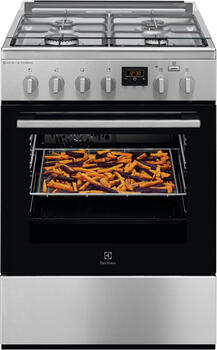 Electrolux gāzes plīts ar elektrisko cepeškrāsni, nerūsējoša tērauda ar pārklājumu pret pirkstu nospiedumiem, 60cm (LKK660221X)