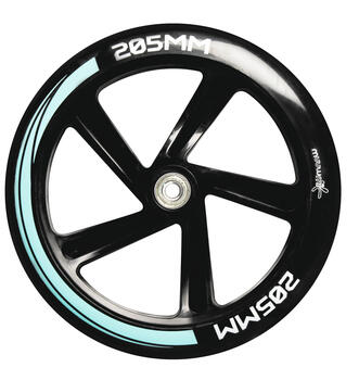 Muuwmi Aluminium Scooter skrejritenis 205 mm, tirkīza zils (AU 566)