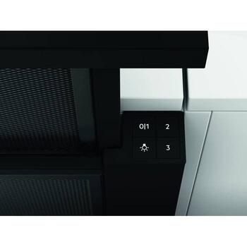 Electrolux tvaika nosūcējs, izvelkams, 60 cm, melns (LFP336K)