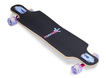 Muuwmi Longboard Compact Skateboard skrituļdēlis, ABEC 7, ar gaismiņām (AU 560)