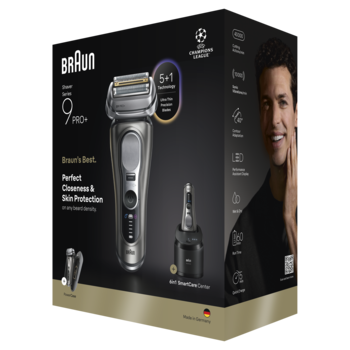 BRAUN bārdas skuveklis 9 Pro+, pelēks (9675CC)