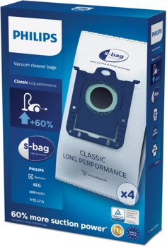 PHILIPS Putekļu maisi S-bag 4gab (FC8021/03)