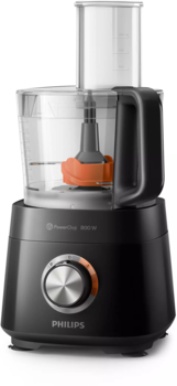 PHILIPS Viva Collection Kompaktais virtuves kombains 800W, melns (HR7510/10)