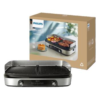 Philips elektriskais galda grils, melns (HD6222/90)
