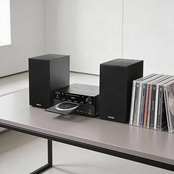 AIWA mikro mūzikas sistēma ar Bluetooth, melna (MSBTU-550)